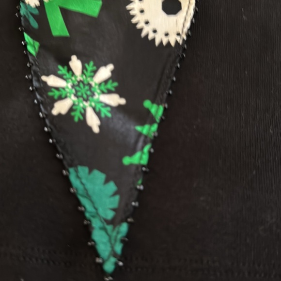 Talbots- set of 2 holiday silk scarves. The cream one is NWOT- never worn. - Picture 7 of 7